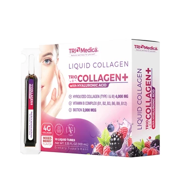 Trio Collagen + with Hyaluronic Acid 4000mg (10 Liquid Tubes)